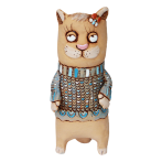 Кошки в вязаном свитере кашпо, ваза кошка 25*11*11 см, 0,55 л *