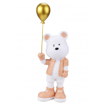 Интерьерный сувенир "Медведь с воздушным шариком", розовый, 11*8*34 см Т-2317