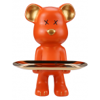 Интерьерный сувенир "Модный медвежонок", оранжевый, 22*17*29 см, Т-2302