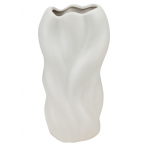 Ваза декоративная керамическая "Волна", белая, 16*10.5*30см ВС-0149