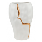 Ваза декоративная керамическая "Мрамор", белая, 11.5*19.5*30.5см ВС-0155