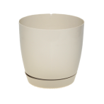 0741-001 Кашпо Toscana+подд.-круг d13; h12,5 см;1.60 л кремовый *