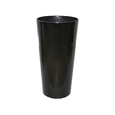 546 Кашпо LILIA d-30 h-60см черный (czarny) с вкладышем (вкладыш 041619)