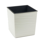 598 Кашпо JUKA 19*19*19,5 recycled dluto крем(kremowy)с вкладышем (вкладыш 041622)