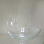 1671 Анабель Шаровая ваза с косым резом прозрач. 2070 H-20*5,5см