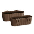 DDECZ400-R222 Балконный ящик с креплением Boardee Hook d38,3*21,2; h13 см 4,9 л корич. (brown) *
