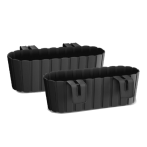 DDECZ400-S433 Балконный ящик с креплением Boardee Hook d38,3*21,2; h13 см 4,9 л антрацит *