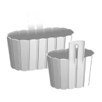 DDES200-S449 Кашпо с креплением овал. Boardee Wall d19,4*15; h20,2 см 2,2 л белый