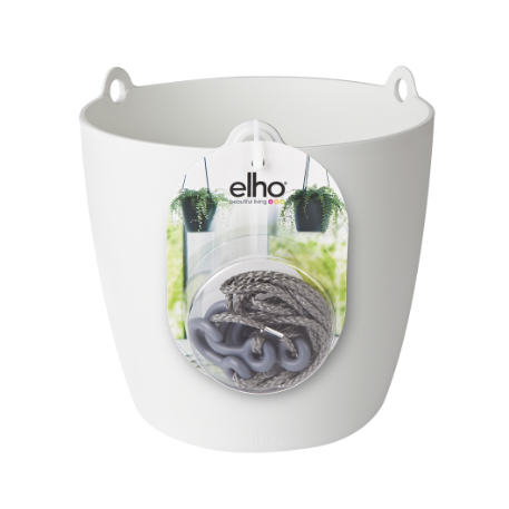 ELHO Кашпо с подвесом brussels hanging basket d 18 см белый/white (8711904248833)