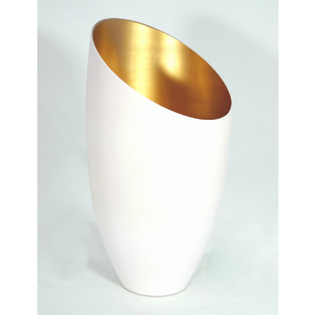 27 1241 2952 Золото-6 Малага ваза малая декоративная со скошенным краем h-245*175; d-13,5см