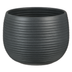 744 Кашпо керам. Graphite Stone d16 см графит (ш/к 6404)