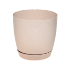 0743-066 Кашпо Toscana+подд.-круг d17; h16,5 см; 3.00 л нюдовый (nude) *