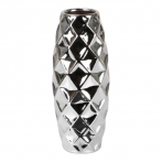 533 Ваза керам. кристал Mirror Silver h32 см зеркальное серебро (ш/к 2248)
