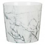 870 Кашпо керам. Cool Marble d15 см белый мрамор (ш/к 4022)