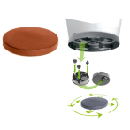 IPMR300-R624 Подставка на колесиках Mobile Platform Round d29,2; h4см теракот (terracota) *