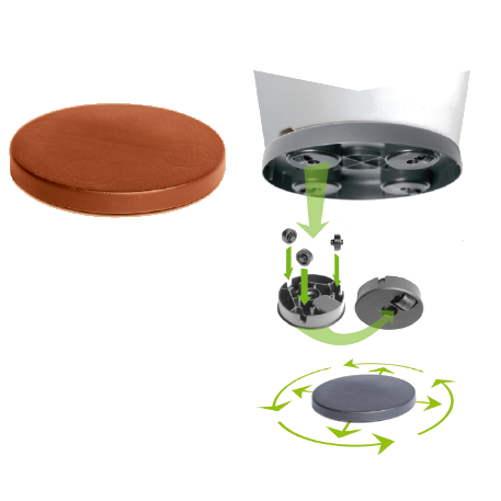 IPMR400-R624 Подставка на колесиках Mobile Platform Round d39; h4.5 см теракот (terracota) *