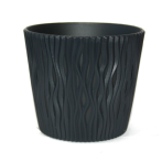 DSR160-S433 Кашпо Sandy Round с вкладышем d16; h14см 1.7 л антрацит (anthracite) *