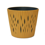 DSR220-117U Кашпо Sandy Round с вкладышем d22,5; h19см 5 л горчичный (mustard) *