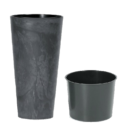 DTUS400E-S433 Кашпо Tubus Slim Effect d40; h76 см антрацит (anthracite) с вклад. (вкл. 058481)