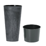 DTUS400E-S433 Кашпо Tubus Slim Effect d40; h76 см антрацит (anthracite) с вклад. (вкл. 058481)
