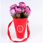 Коробка под цветы "Конус", 16х9х30 см, красный (W9208-red) (ш/к 9517) *
