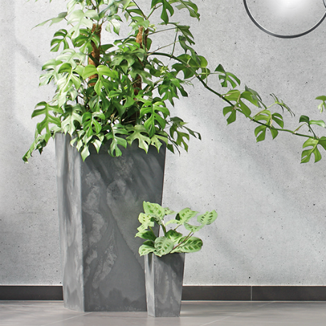 DURS170E-425U Кашпо квадр. Urbi Square Effect 17*17; h32 см marengo с вклад. (вкл.059377)