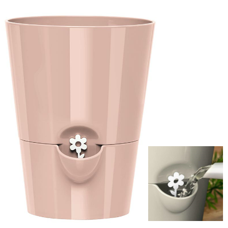 Кашпо FRESH HERBS d13; h17см с индикатором уровня воды sepia rose (ш/к 6003) *