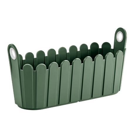 Кашпо овальное LANDHAUS jardinière 39*15*19 см зеленый лист (laurel green) (ш/к 5730) *