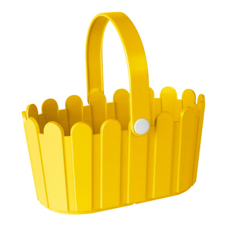 Кашпо с ручкой LANDHAUS basket 28*18*14 см желтый (yellow) (ш/к 5350) ()