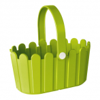 Кашпо с ручкой LANDHAUS basket 28*18*14 см зеленый (green) (ш/к 5343) *