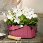 Кашпо с ручкой LANDHAUS basket 28*18*14 см красный (red violet) (ш/к 5778) *