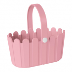 Кашпо с ручкой LANDHAUS basket 28*18*14 см розовый (antique pink) (ш/к 9136) *
