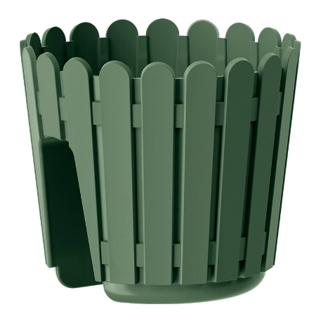 Кашпо на перила LANDHAUS railing d30; h21 см зеленый лист (laurel green) (ш/к 6737)