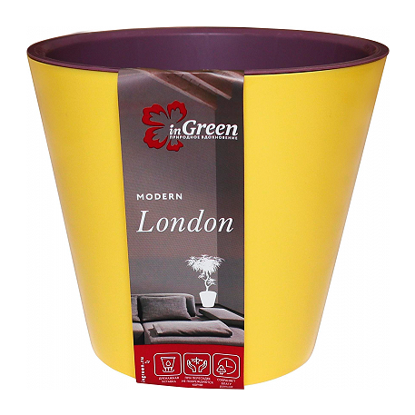 Горшок для цветов London D 160 мм, 1,6 л Спелая груша и морозная слива