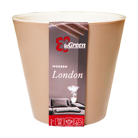 Горшок для цветов London D 12,5 см/1л молочный шоколад *