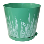 Горшок для цветов Easy Grow D 120 с прикорневым поливом 0,75 л Зелёная трава ()