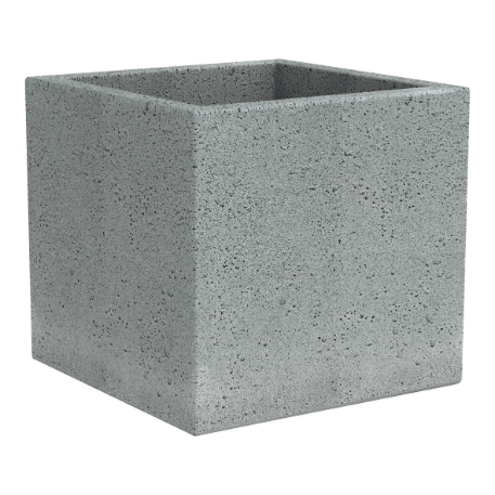 240 Кашпо пластик. квадрат. C-Cube Stony Grey 30*30 см 18л. серый камень (ш/к 8225)