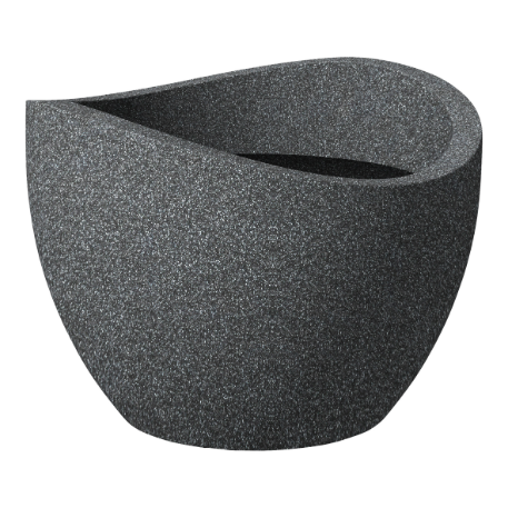 250 Кашпо пластик. Wave Globe Granit d50 см 37л. гранит (подд. 43) (ш/к 0525)