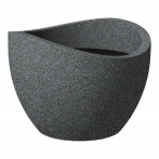 250 Кашпо пластик. Wave Globe Granit d50 h37,1см 37л гранит (подд. 43) (ш/к 0525)