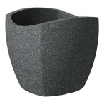 256 Кашпо пластик. Schwarz-Granit d50 см 62л. гранит (подд. 48) (ш/к 3619)