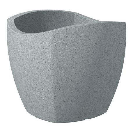 256 Кашпо пластик. Stony Grey d50 см 62л. серый камень (подд. 48) (ш/к 5701)