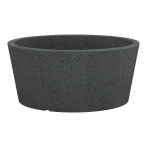 239 Кашпо пластик. C-Cone Bowl Stony Black d40 см 15л. черный камень (подд. 43) (ш/к 8338)