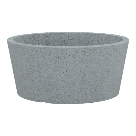239 Кашпо пластик. C-Cone Bowl Stony Grey d40 см 15л. серый камень (подд. 43) (ш/к 8291) *
