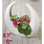 379601 Ваза Vase Luna INSPIRIO d30; h28cm белый (ш/к 1114) *