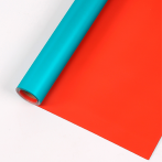 Упак. материал Новая двухцветная матовая пленка, 60 см х 10 м, оранжевый / ярко-голуб.(ш/к 3514)*