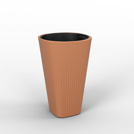 887 Кашпо MUZA средняя d39, h61 см теракота (terakota) с вкладышем (вкладыш 061887) *