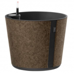 Кашпо в фетре Casa sleeve pot round d26 h22 см 8л коричневый (mud) (ш/к 7444) ()