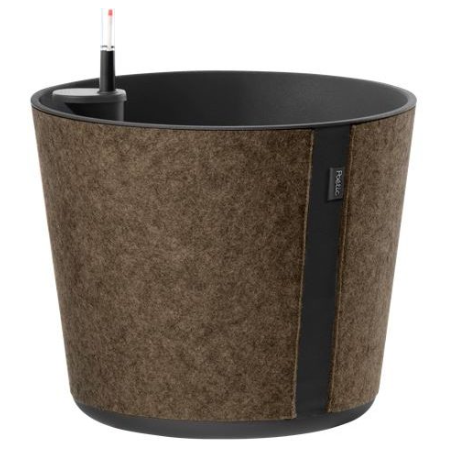 Кашпо в фетре Casa sleeve pot round d31 h26 см 14л коричневый (mud) (ш/к 7475) ()