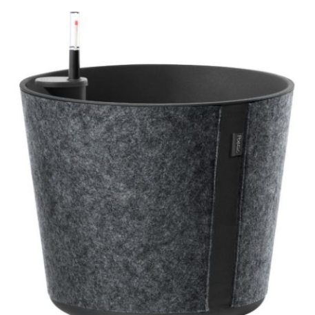 Кашпо в фетре Casa sleeve pot round d31 h26 см 14л пепельный (ash) (ш/к 7482) ()