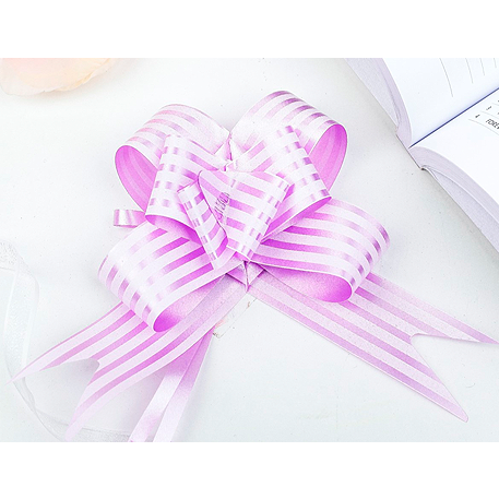 Бант-бабочка с принтом Полоски, 3 см, фиолетовый БЛ-6504 *